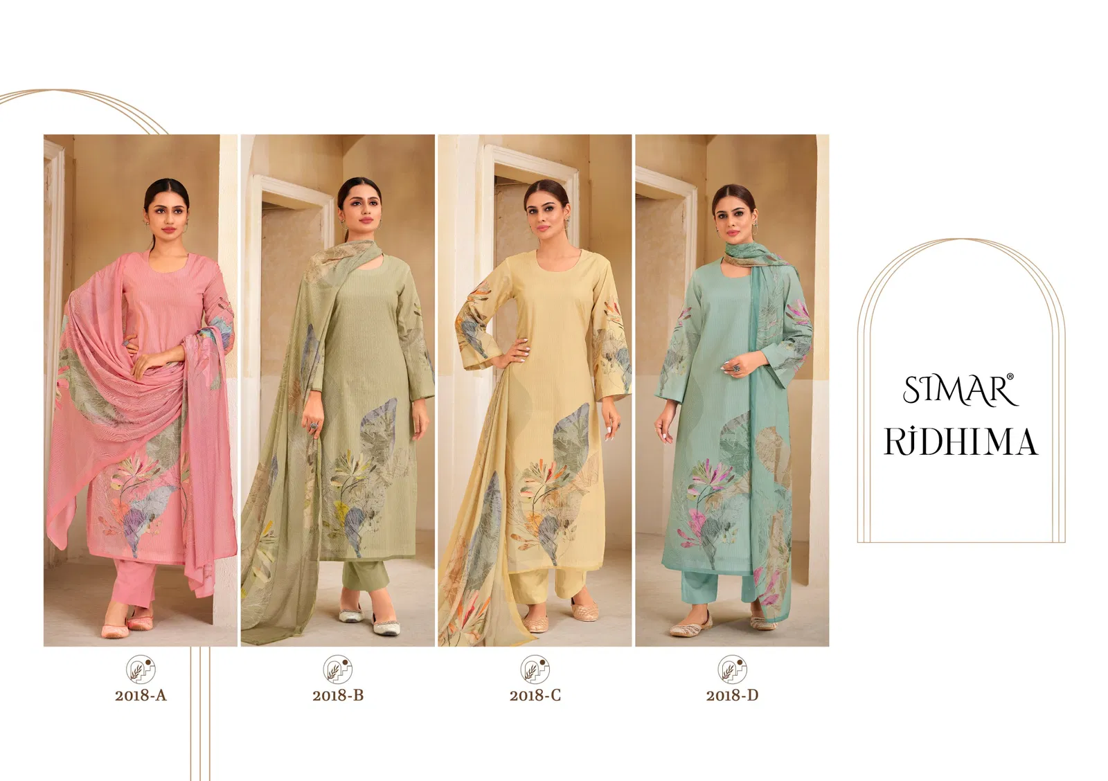 Ridhima By Glossy Lawn Cotton Printed Dress Material Wholesale In India